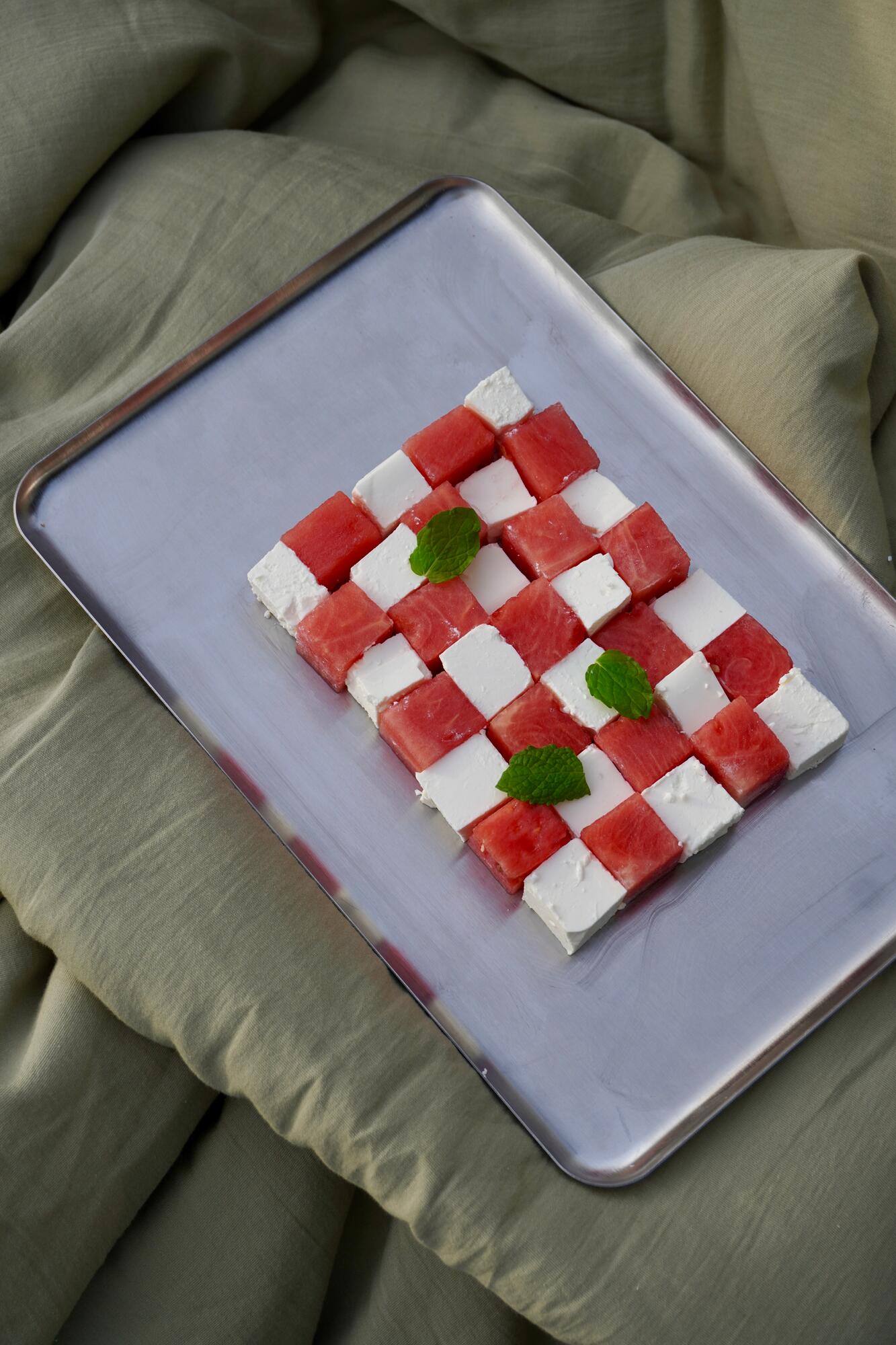 Stål serveringsbakke - Medium